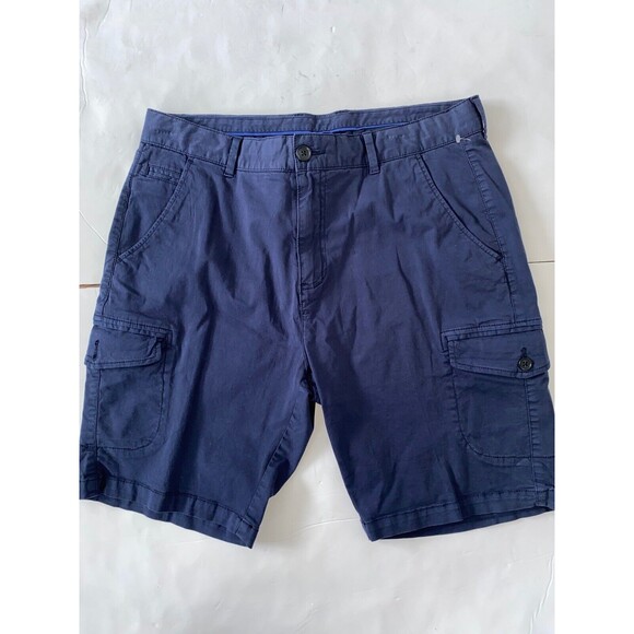 NEW Toscano Navy Blue Mens Cargo Shorts SIZE 34 MIDNIGHT BLUE * - Picture 4 of 6